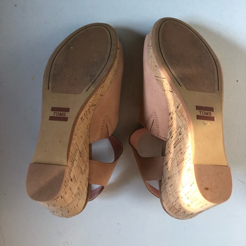 TOMS WEDGES LIGHT PINK/BLUSH | size 7.5 - Picture 4 of 6